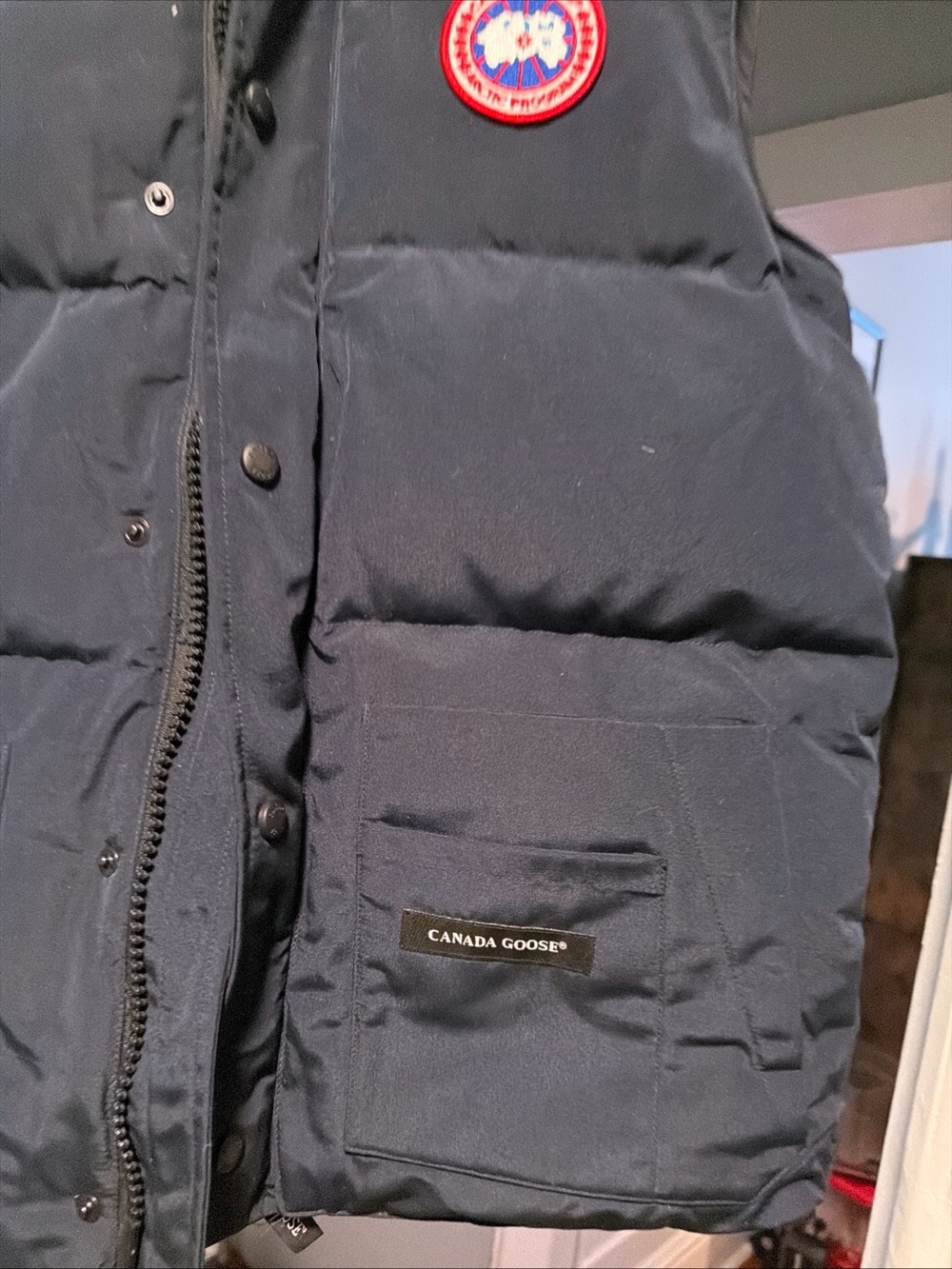 Canada Goose Navy Quilted vest with Interior Pocket